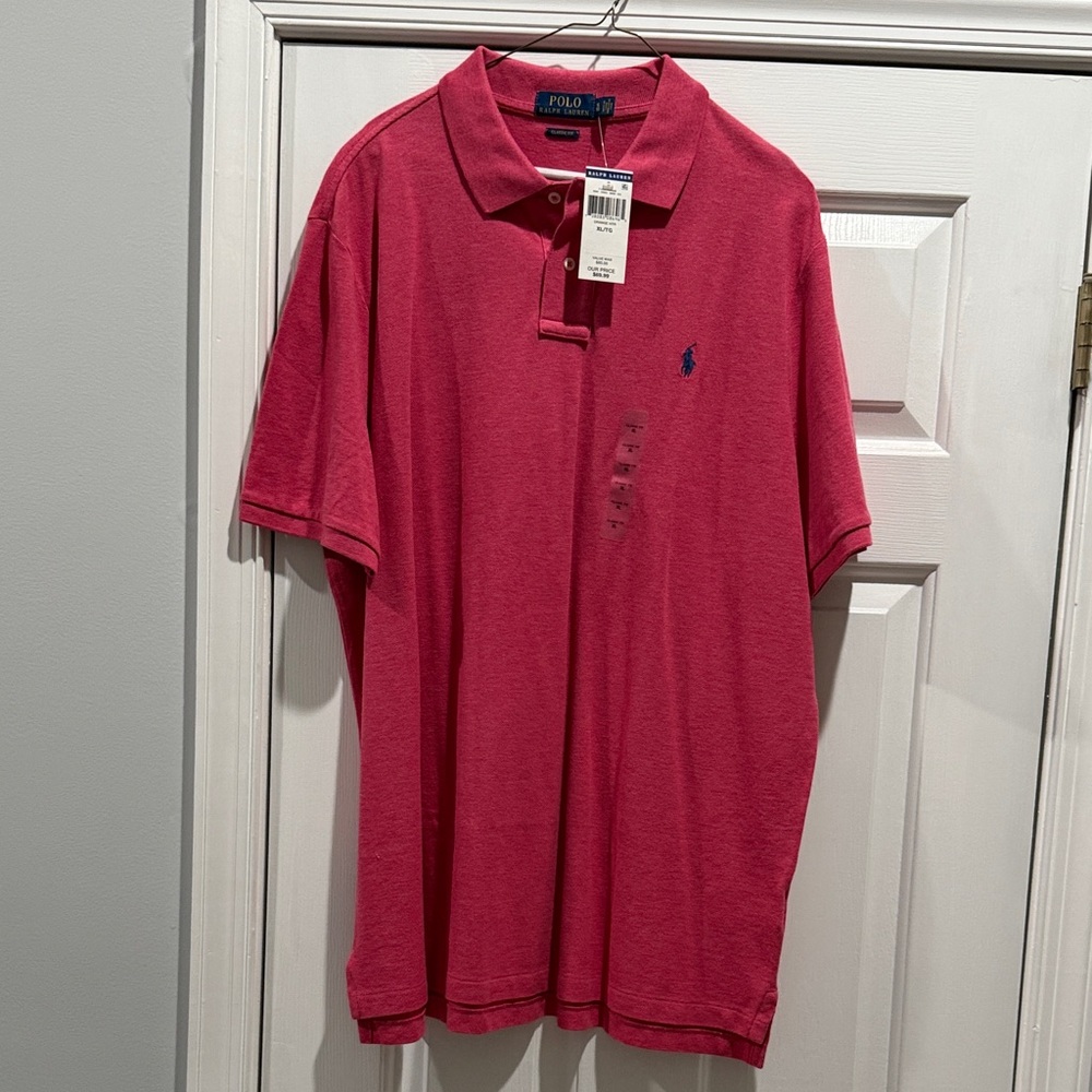 Polo by Ralph Lauren Men's Raspberry Pink Short-Sleeve Polo